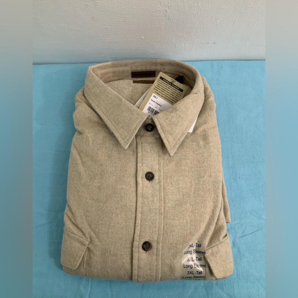 Long manga shirt ST.JOHN’SBAY, CHAMOIS CLOTH vanilla heather 3XL 100% cotton